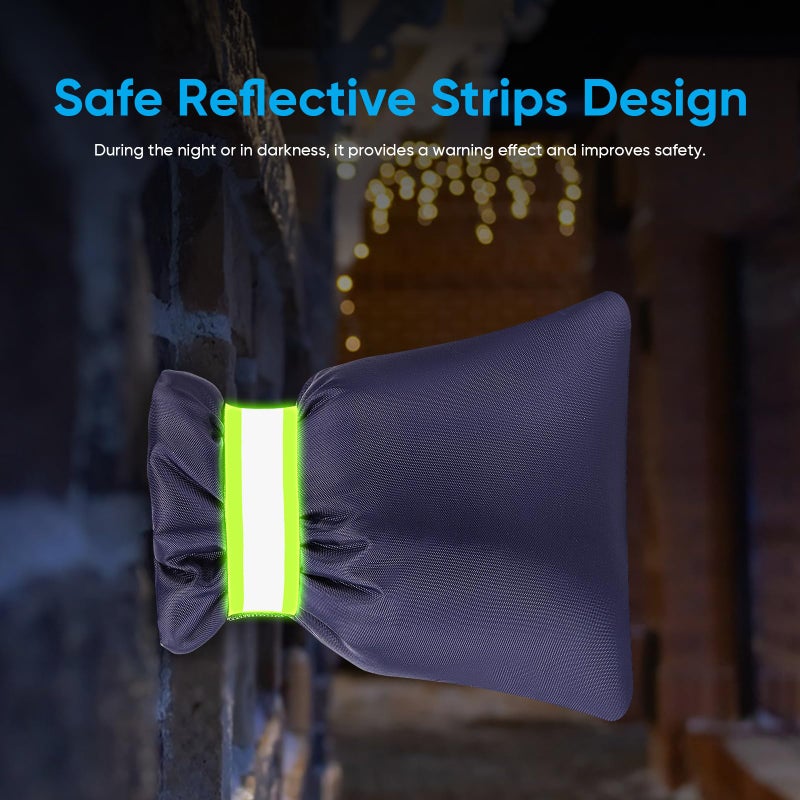 HOMETOPIA 4Pack Outdoor Faucet Covers for Winter - Pro 6.7""W x 8.3""H Outdoor Water Faucet Covers Socks for Winter Freeze Protection Pipe Insulation Reusable Waterproof Insulated Spigot backflow Cover,Blue - Image 5